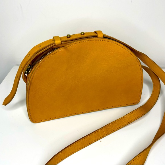 Madewell Handbags - Madewell Yellow Simple Half Moon Crossbody Bag